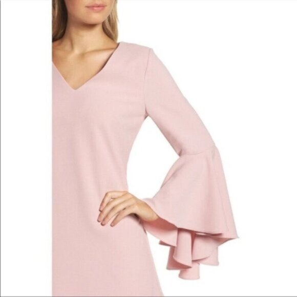NWT Eliza J. Dramatic‎ Bell Sleeve Shift Dress Women Size 2 - Picture 3 of 10